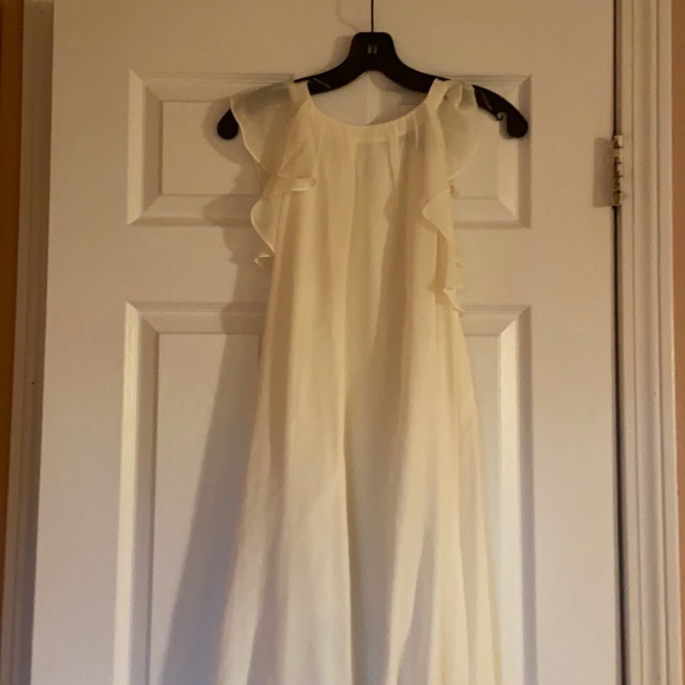 BCBC MAXAZRIA WHITE ASYMMETRIC DRESS